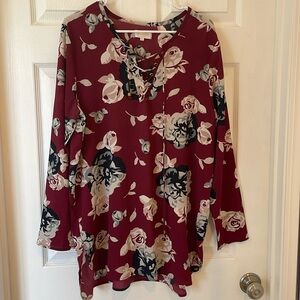 Mud pie size, large floral women’s blouse